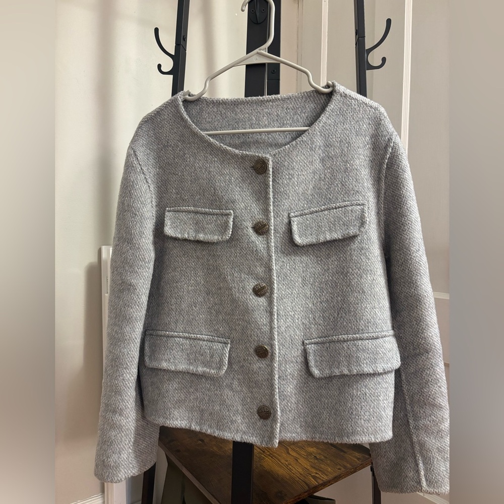 Gray Wool blazer/ jacket - Picture 2 of 5